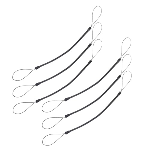 WOONEKY 6pcs Stylus Pen Lanyard for Mobile Phone Elastic Retractable Cord Pen Loop for Lanyard