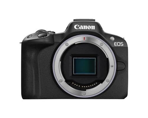 Image of Canon EOS R50 Vlogging Creator Kit, Hybrid Mirrorless Camera with RF-S10-18mm F4.5-6.3 IS STM Lens and Tripod Grip, Wide-angle Lens, 24.2 MP CMOS (APS-C) Sensor, Vlogging Camera, Black