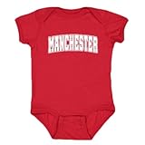 Manchester - World Retro Club Kid's Bodysuit for Soccer Fans (Red, 24M)