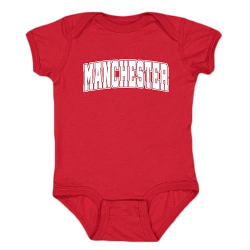 Manchester - World Retro Club Kid's Bodysuit for Soccer Fans (Red, 6M)