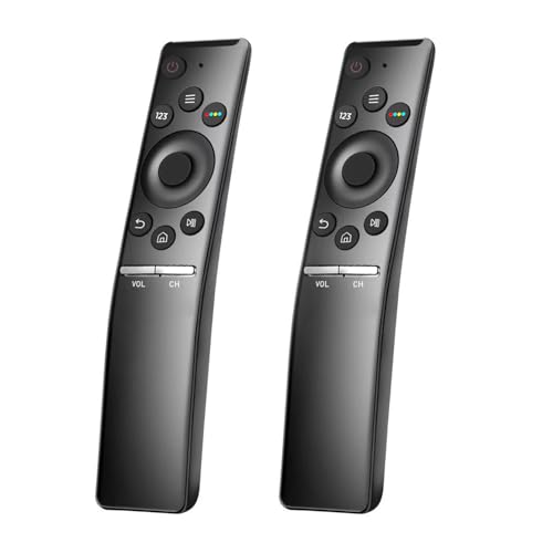 2 Stück Ersatz für Samsung Fernbedienung Fernseher, Remote Control kompatibel mit Allen Samsung Smart Frame, Curved, QLED, UHD, SUHD, HDR, LCD, LED HDTV TVs