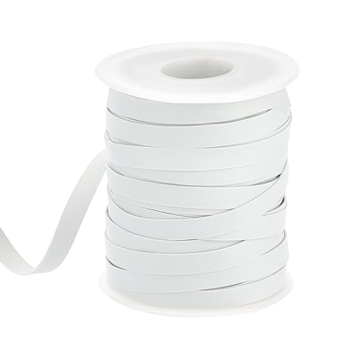 OLYCRAFT Elastico per costumi da bagno in gomma da 27,4 m larga 6 mm bianca elastica da nuoto fascia piatta in gomma elastica accessorio da nuoto per vestiti cinture cucito costumi