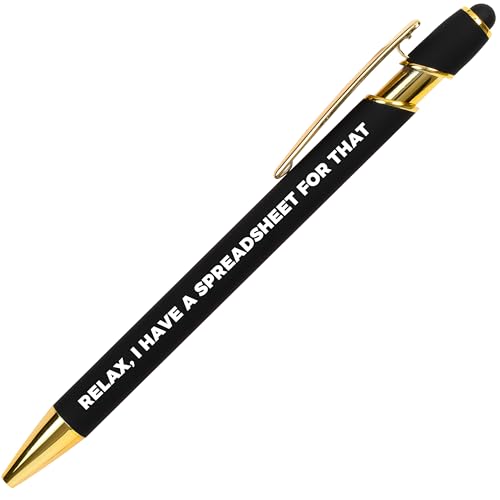 GIFTARU Funny Pen accountant gifts for coworkers accounting student graduation gifts Bookkeeper CPA funny pens (RELAX I HAVE A SPREADSHEET FOR THAT)