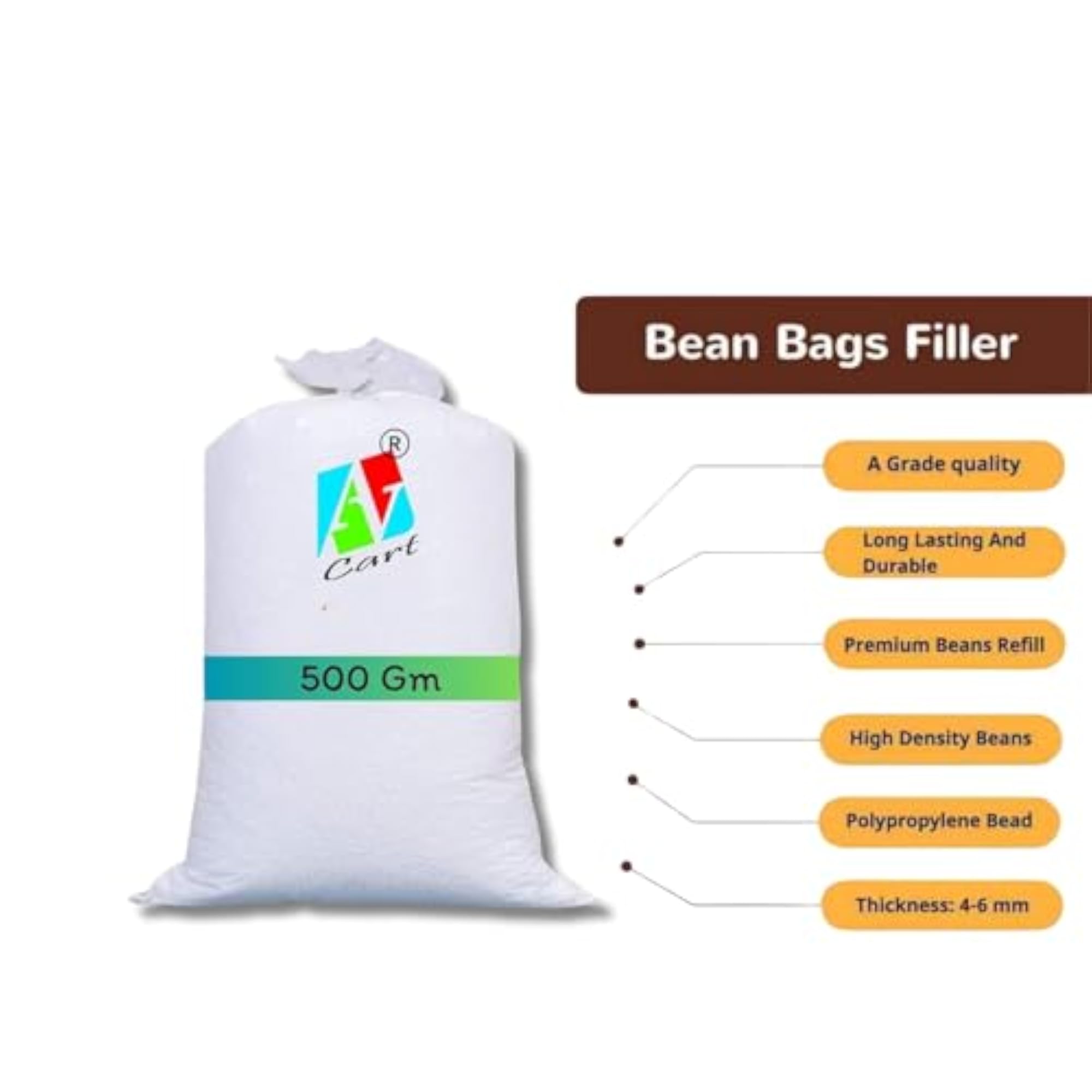 Premium Bean Filler, 500 Grams for Crafts