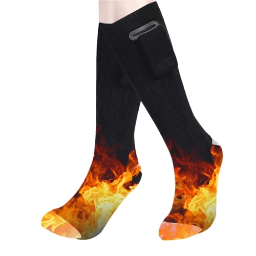 Calcetines calefactores para hombres, calcetines calefactores para la caza, calcetines eléctricos cálidos elásticos calentadores de pies con de temperatura de 3 niveles - calcetines eléctricos