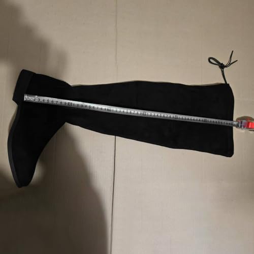 Botas por encima de la rodilla de invierno con tacón bajo cómodo 7