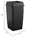 Krollen Industrial 50 Gallon Black Square Commercial Trash Can with Lid