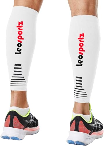 Image of Leosportz Calf Support Shin Brace Support - Shin Splints Compression Sleeves for Men & Women | Leg Compression for sports Gym Running Cycling Jogging Workout Pain Relief Injury