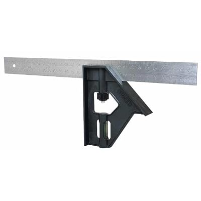 Stanley 2-46-222 Combination Square with metal handle, Silver/Black