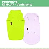 Kickred 2 Pack Hund Kühlung Shirts, EIS Haustier Weste Hund Kleidung für Instant Kühlung, ultraleichte atmungsaktive ärmellose T-Shirts für mittlere Hunde Junge Mädchen (Violett+Grün, XL)