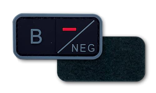 Emblema do grupo Sanguineo Policial e Militar Rubber (emblema do grupo Sanguineo B- Policial e Militar Rubber)