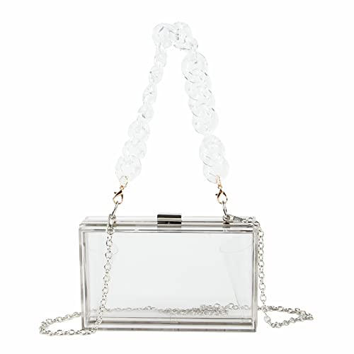 LHHMZ Monederos de embrague de noche transparentes de acrílico para mujer Bolsos cruzados transparente Bolsos de hombro Cover