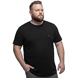 GritGlacier Big and Tall Ultra Soft Bamboo Viscose Loose Fit Plain T-Shirts Cooling Lightweight Workout Moisture Wicking Tee Classic Black 4XL Tall