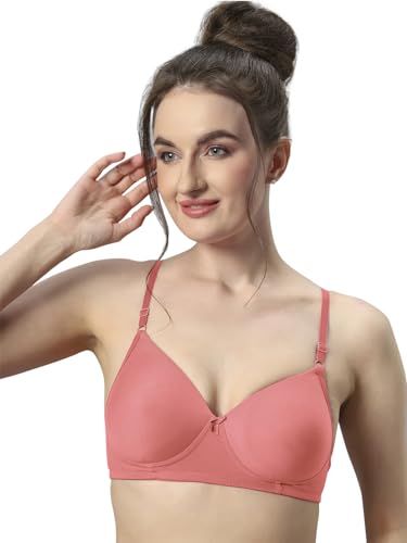 Image of SONARI Wire Free Padded Bra | Medium Padding for Support, Medium Coverage, Soft Cotton Polyester Material, Adjustable Straps with Hook & Eye Closure, Wash Only - 007