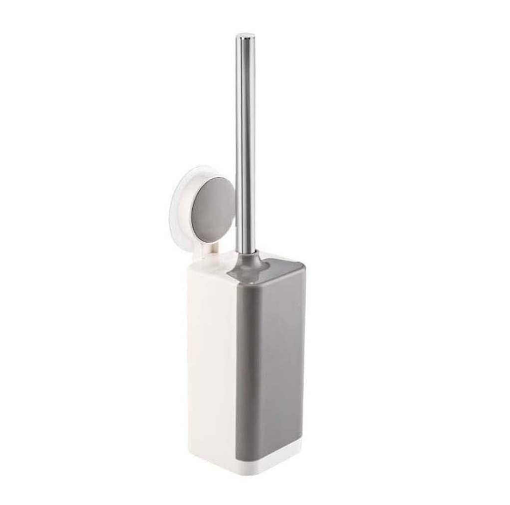 Tyuhduyur White Gray Toilet Cleaner Brush Wall Mounted Toilet Brush And Holder Bathroom Wc Full Closed Toilet Brush Set Plastic Scrubber Toilet Bowl Brush Brush For Bathroom(White) (White Gray)