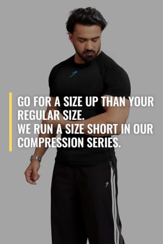 Image of FUAARK Men's Half Sleeve Compression T-Shirt - Athletic Base Layer for Fitness