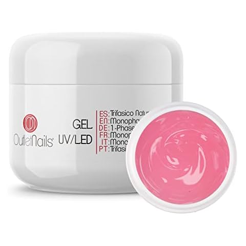 Gel 1 Phase Pink LED/UV for Nails 50ml | Gel 3 in 1 - Outlet Nails Cover