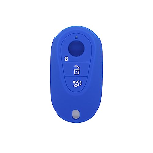 BROVACS Silicone Cover Protector Case Holder Skin Jacket Compatible with MERCEDES BENZ 3 Button Remote Key Fob CV2953 Deep Blue - Image 3
