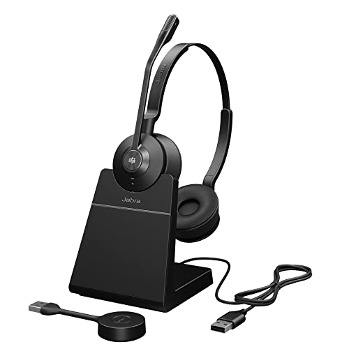 Jabra Engage 55 – Micro-casque stéréo sans fil avec adaptateur DECT USB-A Link 400, Microphone à réduction de bruit – Portée étendue et base de chargement – Certifié MS Teams – Noir - Les Beatles, Paul McCartney, John Lennon, RIngo Starr, George Harrison Jabra Engage 55 - Micro-casque stéréo sans fil avec adaptateur DECT USB-A Link 400, Microphone à réduction de bruit - Portée étendue et base de chargement - Certifié MS Teams - Noir