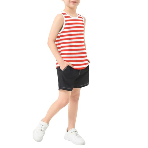 Striped Tank Tops for Boys Toddler Sleeveless T-Shirts Breathable Workout Tees Youth Summer Clothes3