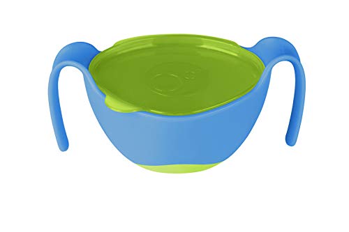 b.box 3 in 1 Bowl with Lid and Straw & Snack Insert | 6 Months + | Color: Ocean Breeze | 8.5 oz. | BPA-Free | Phthalates & PVC Free | Dishwasher & Microwave Safe