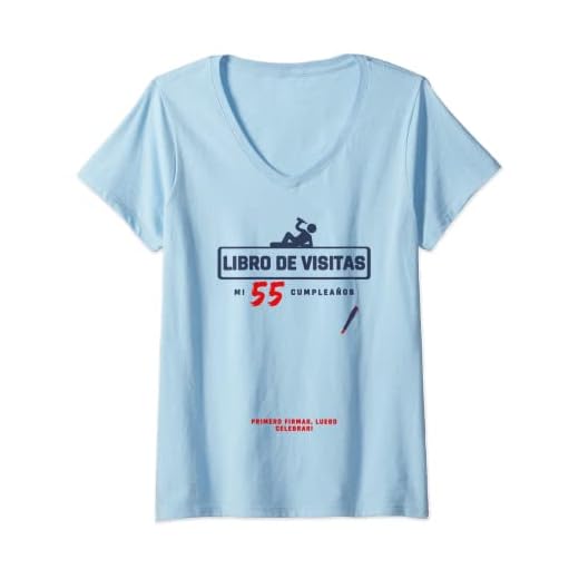 Mujer 55 años - Libro de visitas de fiesta 55 años - 55 cumpleaños Camiseta Cuello V
