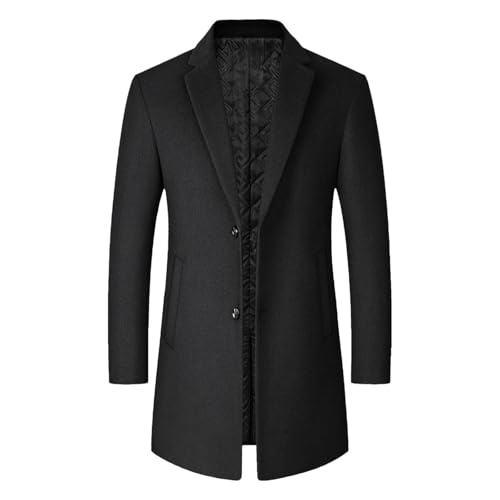 Veste chaude homme hiver en laine lavable manteau de style militaire slim fit
