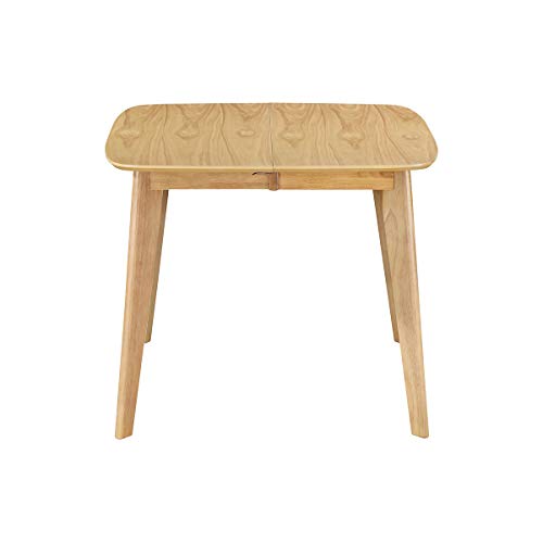 Miliboo Table à Manger Extensible scandinave carrée placage chêne L90-130 cm Leena