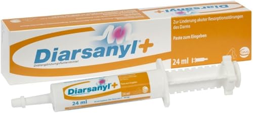 ✅ Caduta – DIARSANYL PLUS (per cani e gatti) è una pasta orale che può contribuire ad alleviare il disturbo acuto dell'assorbimento intestinale nei cani e nei gatti