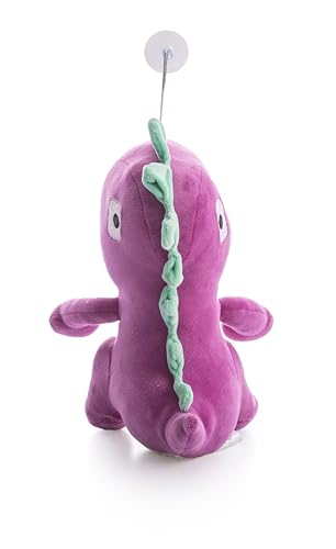 Image of Dimpy Stuff Dino Plush Toy - Purple 23 cm (9 inch) - Super Soft Squishy Nursery Decor Children