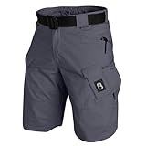 Short Homme Coton Vetement de Travail Sport 3XL Acheter en Ligne Tactique Gris foncé Bermuda Cargo de Travail uni Poche Zippée Pantacourt Lin Short Tactique Homme Gris foncé XXL