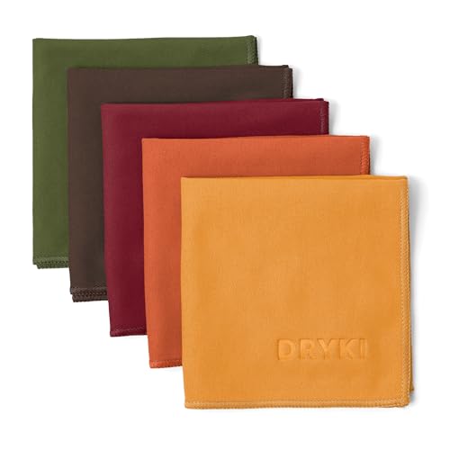 Image of DRYKI Pocket-Sized Sweat Towels - The Original Sweat Absorbing Handkerchiefs - Quick-Dry Microfiber Sweat Rags for Face, Hands, & Body - Men & Women - Gym, Sports, and Work (Western: 5 Pack)