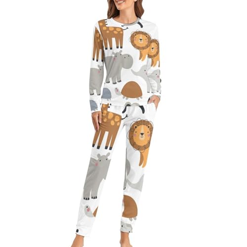 Pyjama femme lion girafe singe idéal pour vos soirées cocooning à la maison