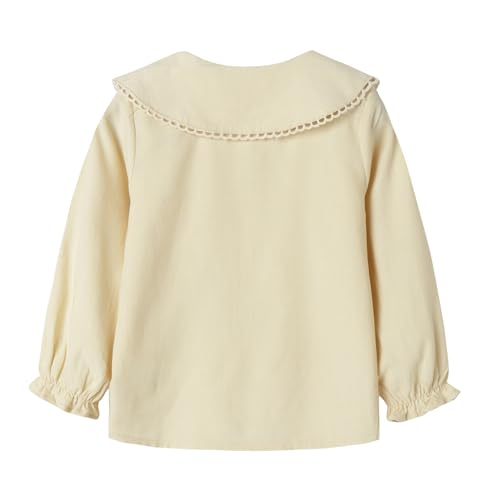 Image of Mud Kingdom Little Girls Corduroy Shirt Button Down Long Sleeve Lace Collar