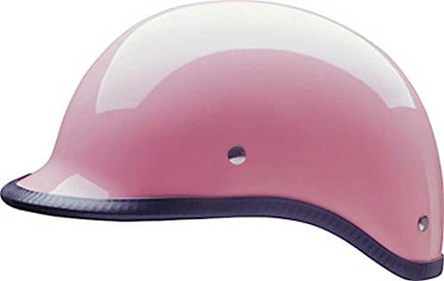 HCI Women's Pink Polo Motorcycle D.O.T Half Helmet - ABS Shell 105-214 (Large)