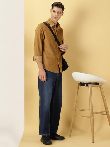 Image of Thomas Scott Men's Cotton Slim Fit Premium Corduroy Casual Shirt