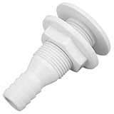 Chiffonade 3/4in ABS Plastic Hose Coupling Straight Thru Hull Connector Drain Outlet Accessory Thru Hull Fitting Marine Applications