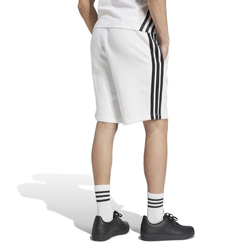 Adidas Men's Essentials Fleece 3-Stripes Fleece 9-Inch Sportswear Short, White/Black, Medium by adidas - Used condition - Image 3