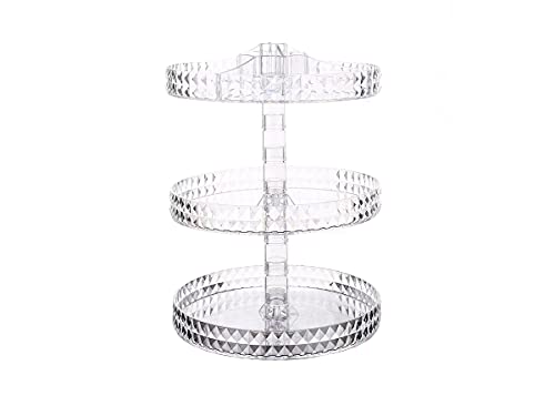 Organizador de Maquiagem Giratório 3 Andares em Acrílico CBRN11438