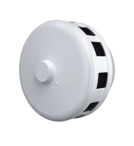 125 mm, valvola di alimentazione con filtro dell'aria e valvola di non ritorno, griglia di sfiato dell'aria, colore: bianco