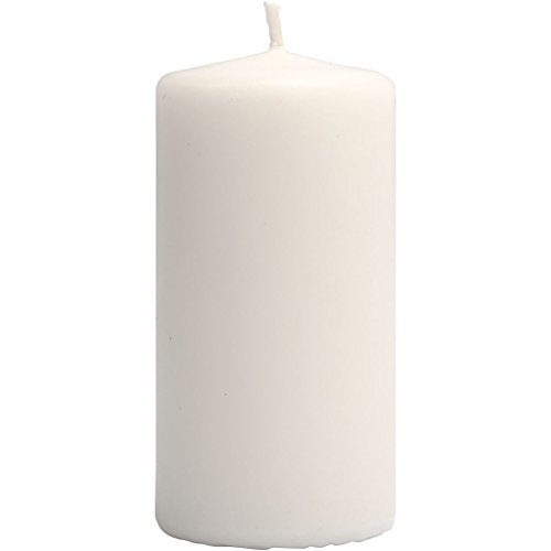 Set of 6 Candles 50 mm Diameter and 10 cm Height White