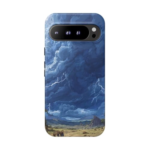 Coque Google Pixel 9 Pro XL rigide mate bleu anti-traces et anti-glisse