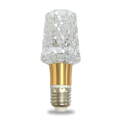SHIYI E26 LED Crystal Bulb 5W 6500K White Light 85-265V(1 Count E26-B014)