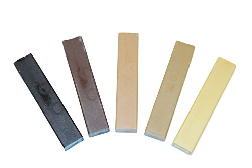 SN-TEC Hartwachs Sortiment für Eiche, Nussbaum (Set mit 5 Stangen)