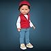 Kennedy and Friends Complete Outfits for 18 Inch Fashion Girl Dolls- 18 Inch Doll Clothes That Fits All 18 Inch Dolls (Red Set for Boys)