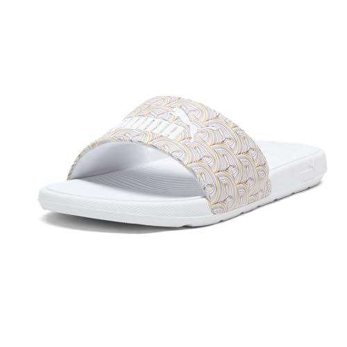 PUMA PUMA Womens Cool Cat 2 Pride Graphic Slide Casual Sandals Casual - White - Size 10 M