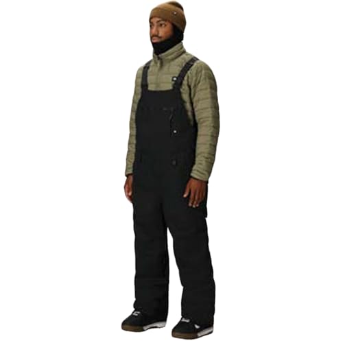 686 Mens Hot Lap Bib - Insulated Thermal Clothing with Horshoe Hem & Adjustable Straps - Water & Weather Resistant - Black Medium