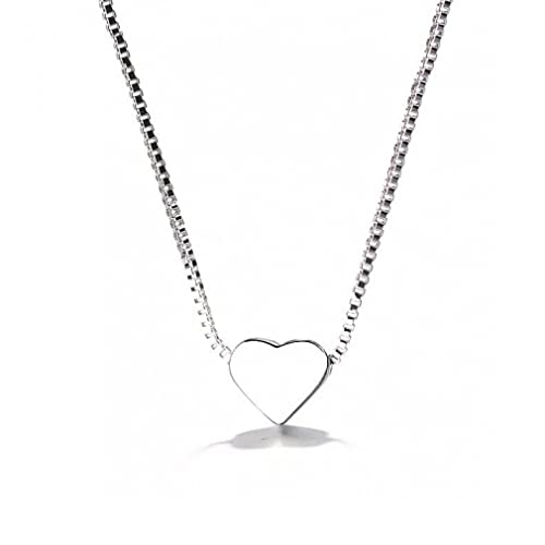 Bijoux 925 d'exception avec ce collier pendentif cœur lisse de qualité
