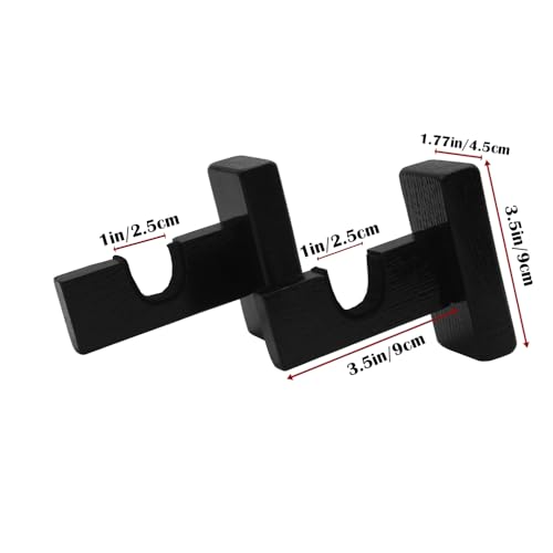 Bijun Hockey Stick Wall Mount, Hockey Puck Display Case, Horizontal Hockey Stick Hanger Holder, Hockey Stick Horizontal Rack (Black)