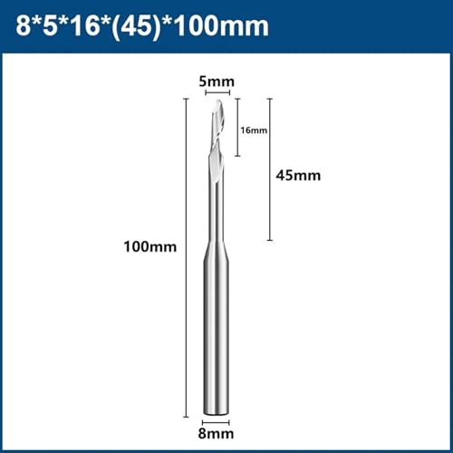 Fraise à queue droite 8 mm pour usiner l'aluminium sans vibration sur machine CNC